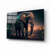 Glory of an Elephant Glass Wall Art  || Designer Collection.